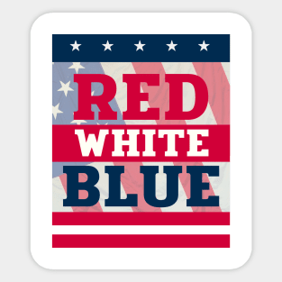 RED WHITE BLUE chemise vintage du 4 juillet, t-shirt du 4 juillet, 4 juillet usa, 4 juillet drapeau Sticker